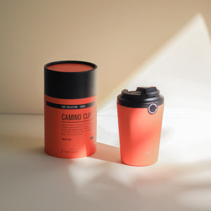 Made by Fressko reusable cup in orange