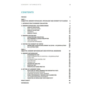 Scanned contents page of sensory intermediate book